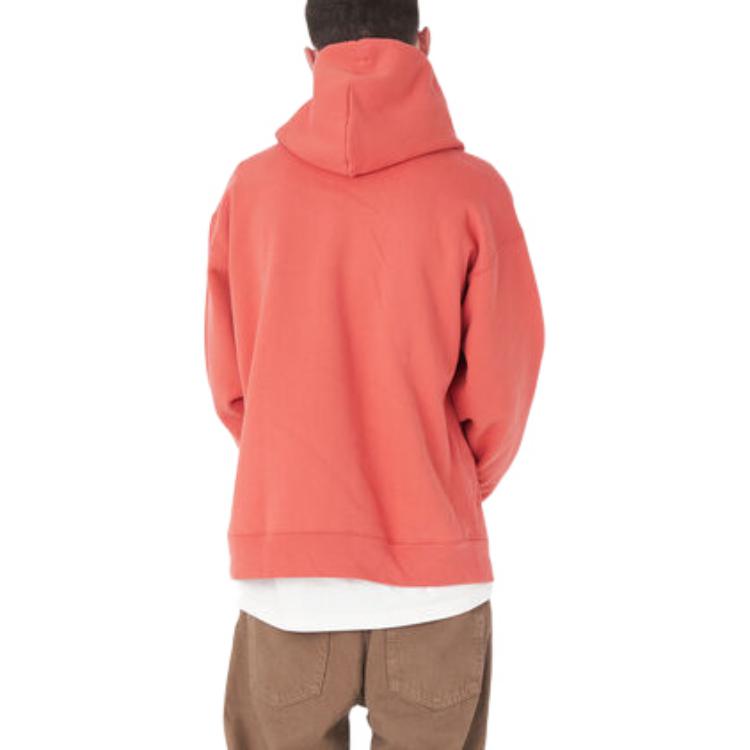 Levis FW22 Solid Color Hooded Long Sleeve Sweatshirt Men sweatshirt Red A1008-0003