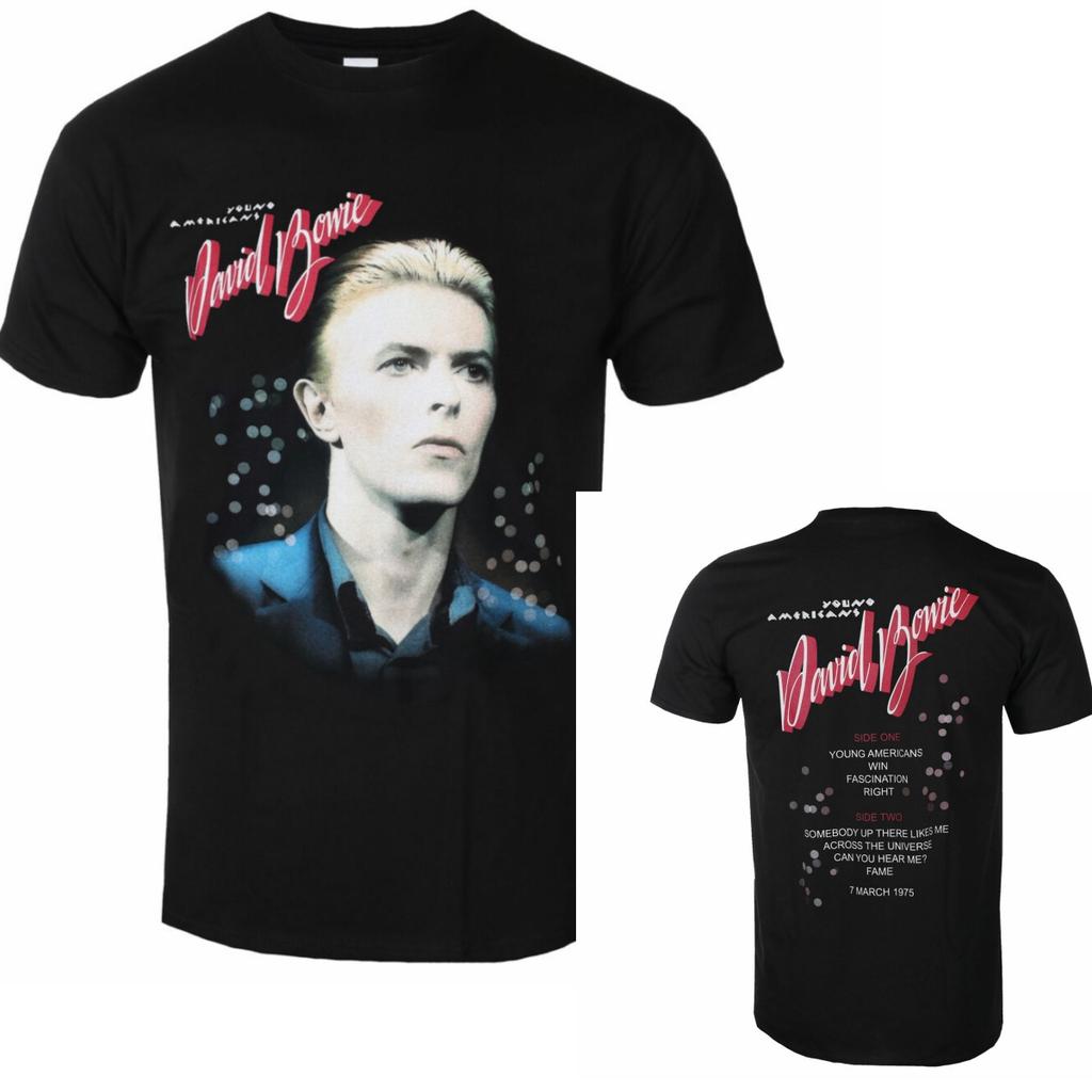 New David Bowie Graphic Cotton Band Tshirt Unisex Summer Short Sleeve Fashion Brand Tee Luxury Casual Vintage Tees