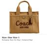 COACH Cargo Canvas With Satin Tote Bag, Shopping Bag, Shoulder Bag, Crossbody Bag, Handbag Women's Ginger Yellow CP164-B4XR7