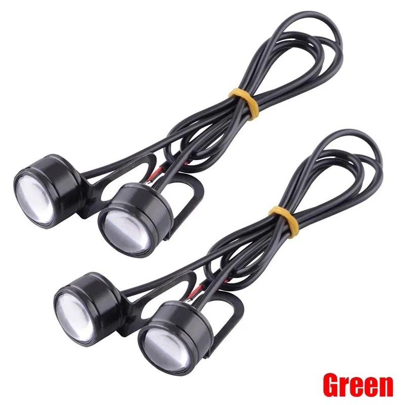 4PCS Motorcycle LED Eagle Eye Driving Light Reverse Backup Light Fog Lamp Headlight 12V 3W Daytime Running Lamp Moto Accessories