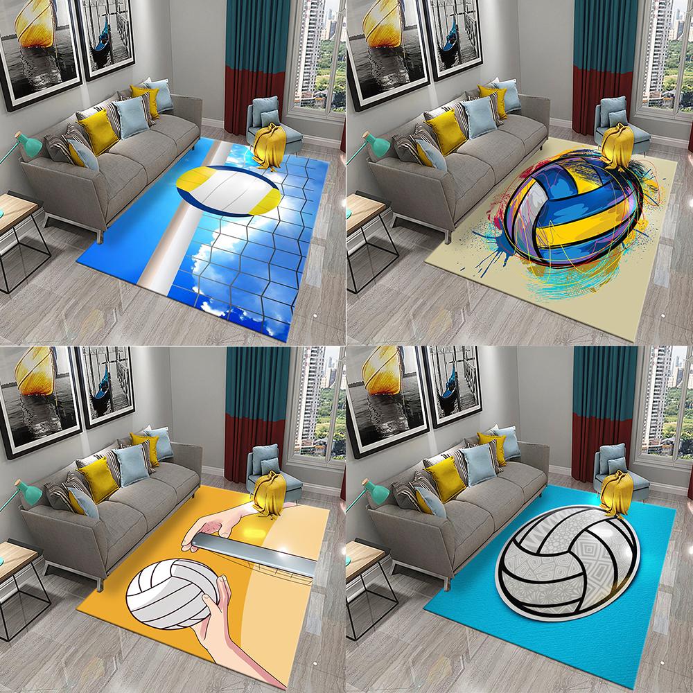 

Домашний модный ковер с волейбольным узором для гостиной, спальни, кухни, ванной комнаты, двери, нескользящий большой ковер