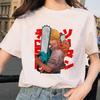 Kettensäge Unisex T-Shirt Damen Japanischer Anime Gotische T-Shirts Grafik Y2k Kleidung Lustiges Cartoon Unisex Kurzarm T-Shirt Oberteile
