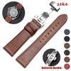 18mm 20mm 22mm Pasek do zegarka ze skóry bydlęcej dla Rolex dla Seiko Z szybkim montażem Opaska na nadgarstek Klamra motylkowa Skórzana bransoletka Akcesoria