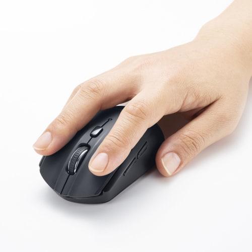 SANWA SUPPLY Mouse Bluetooth cu LED Albastru (5 Nasturi/Negru) MA-BB509BK