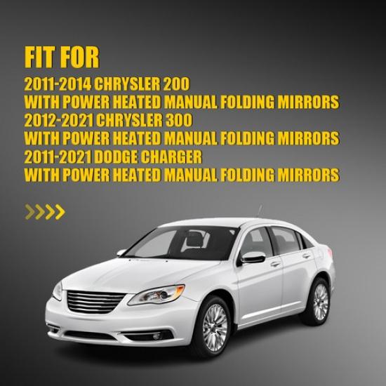 For 300 Chrysler 200 11-14 11-19 Wing Mirror Glass Heated Right Passenger Side