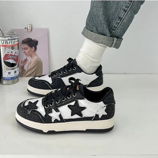 Designer Women's Sneakers Fashion Street Skateboard Shoes Luxury Brand Casual Shoes for Women Lace Up Flats Zapatillas De Mujer