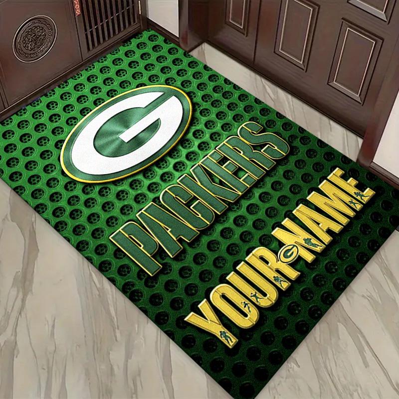 Name Custom Green Bay Packers Logo Carpet Rug for Living Room Bedroom Home Sofa Decoration,Kids play Non-slip Floor Mat