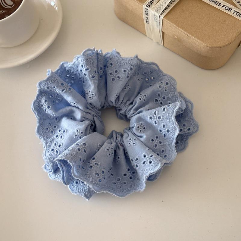 Premium Heavy-Duty Lace Scrunchie for Women – Elegant Hair Tie for Ponytails, Enchanting Hair Accessory
