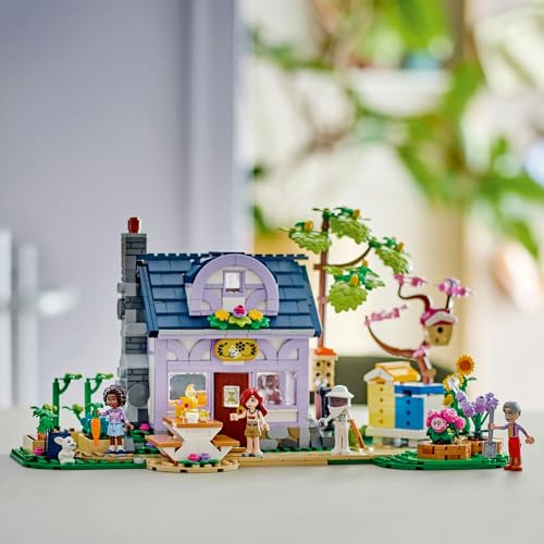LEGO Friends Apicoltore e Giardino Fiorito Blocchi Giocattolo121314Scuola Elementare Casa Gioco di Finzione 42669