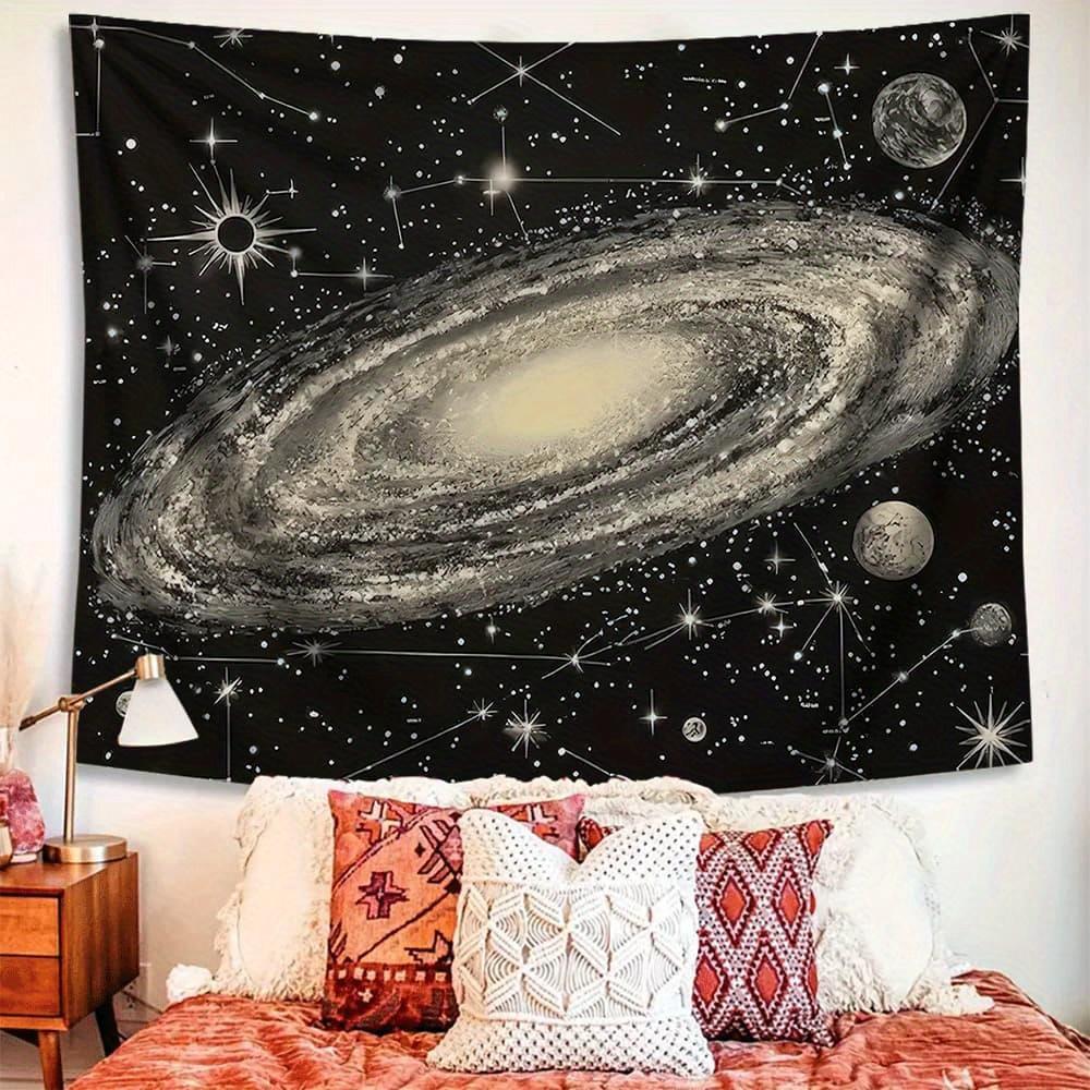 1 Galaxy Constellation Space Tapestry Single Sided 2D Print Mystical Wall Hanging Home Living Room Bedroom Dorm Room Cosmic Gift