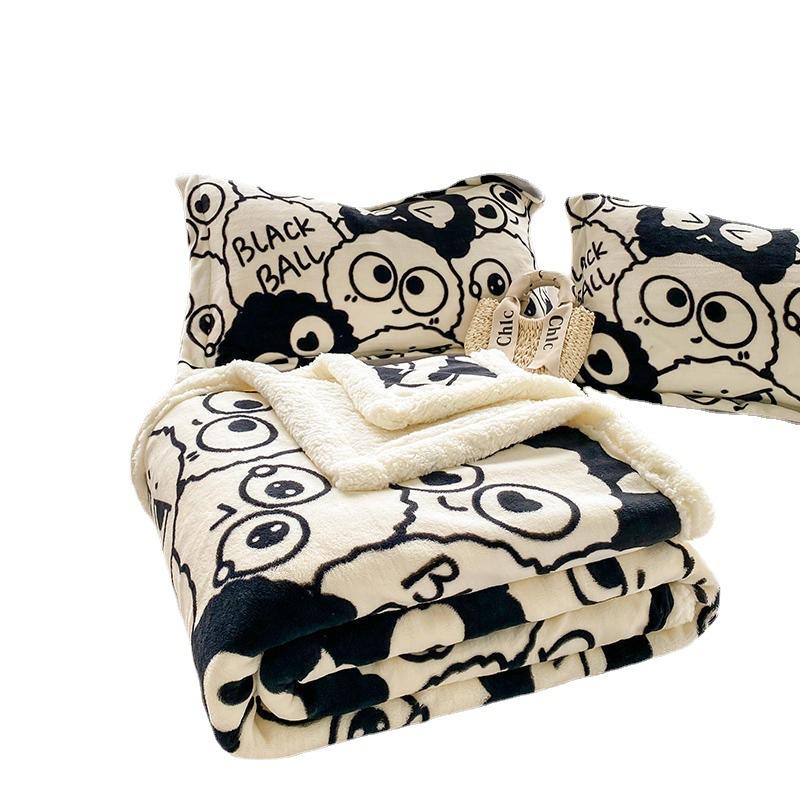Buy 2022 New Milk Cashmere Lamb Plush Multi Functional Quilt Cover