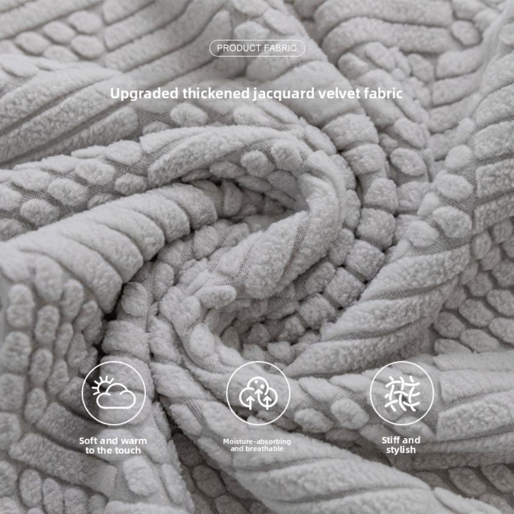 Stretchable Chair Covers Skirt Style Universal Dining Seat Cushion Set with Backrest for Home