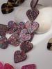 New Leopard 6-Hearts Acrylic Long Dangle Earrings for Women Pink Glitter Love Hanging Earring Jewelry Valentine's Day Gifts