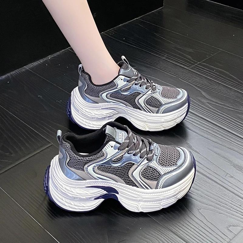 Fashion Female Shoes Mixed Colors Ladies Platform Sneakers Outdoor Women's Sports Shoes Fashion Ladies Vulcanized Shoes Zapatos