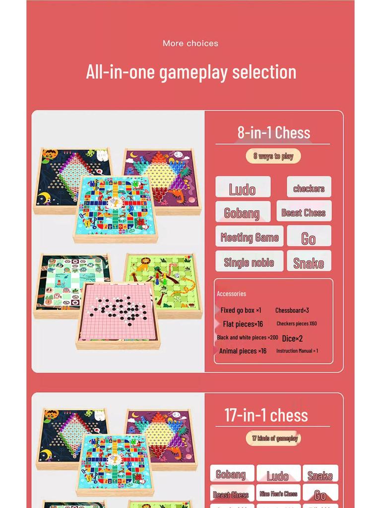 Gomoku, Člověče, nezlob se!, Dáma: Sada 3 herních desek 3 v 1 pro interakci a vzdělávání rodičů a dětí