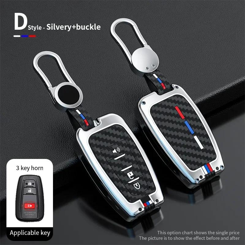 Zinc Alloy Smart Car Key Cover Car Key Case For Toyota CHR C-HR Prado WJSH7 Camry Avalon Prius Corolla RAV4 Avalon Car Accessories