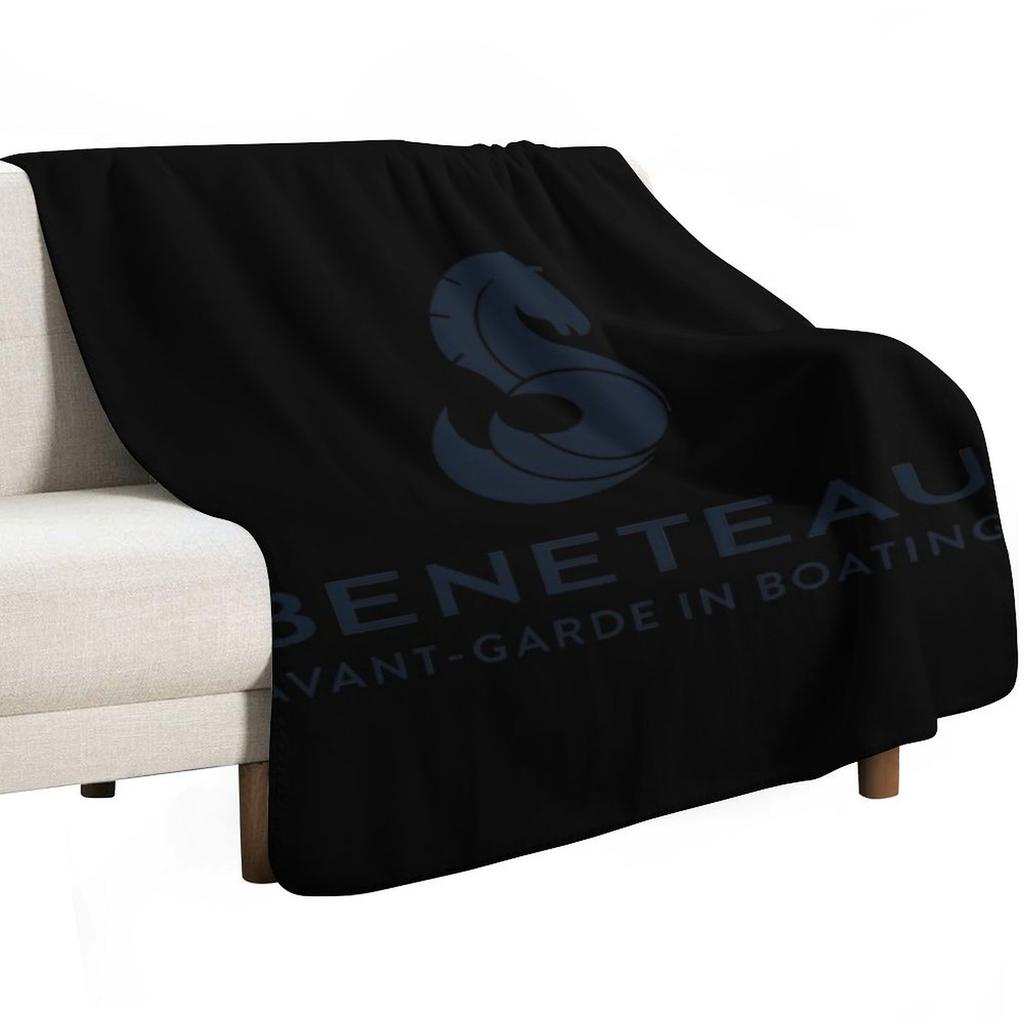 Beneteau Yachts Logo Fishing Boats Throw Blanket Warm Napping Blanket for Office Couch Bed