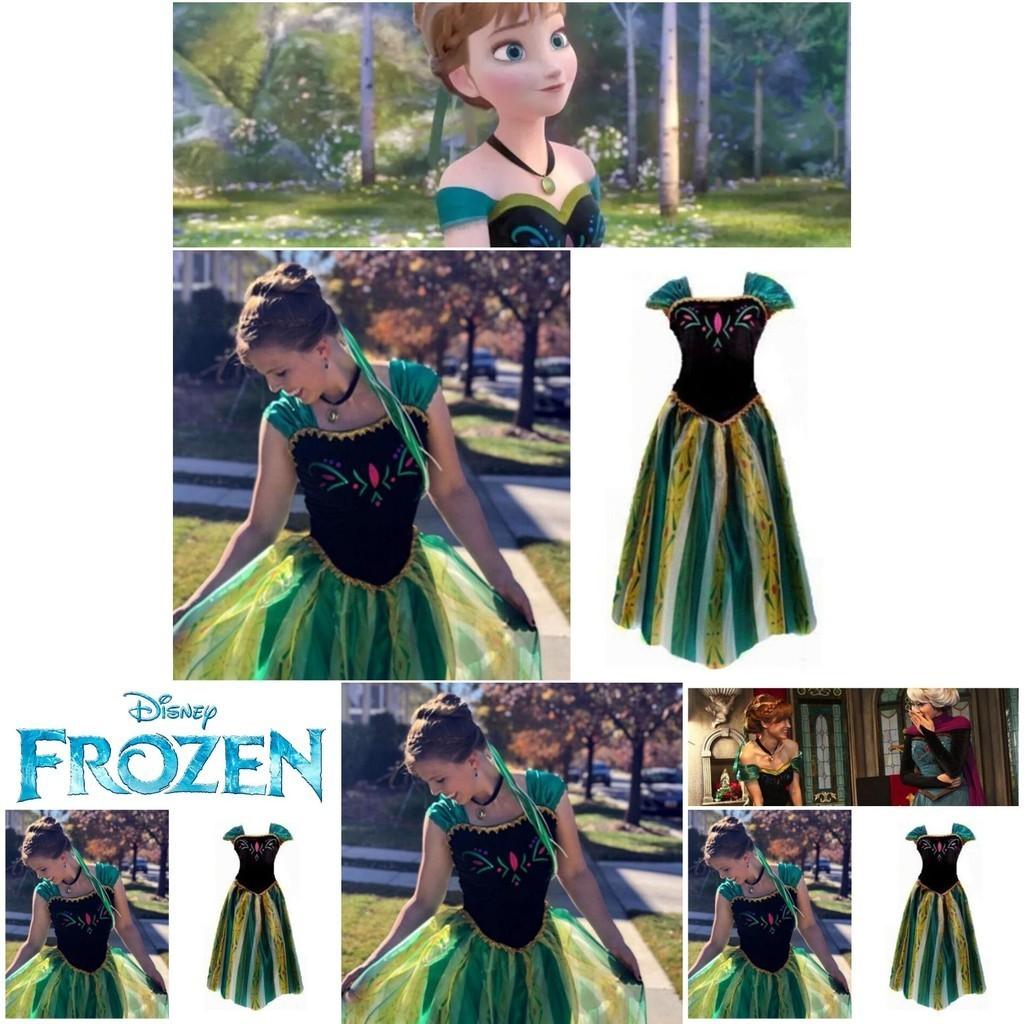 Frozen Adult Princess Dress Anna Holiday Costume Performance Dress Anna Princess Dress