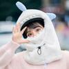 Frauen Winter Hut Voller Schutz Cartoon Shark Form Verdickt Plüsch Kordelzug Anpassung Winddicht Warme Outdoor Skifahren Kappe
