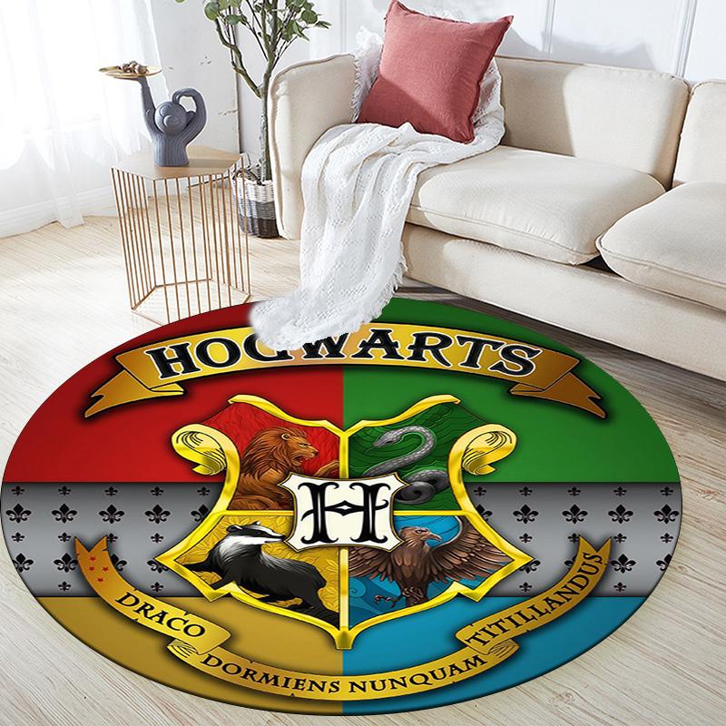 Harry Potter2 Round Area Rug,Carpet Rug for Living Room Bedroom Sofa Playroom Decor,Non-slip Floor Mat