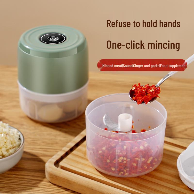 Electric Mini Garlic Masher: Automatic, Wireless Kitchen Tool for Garlic & Baby Food