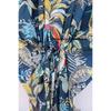Women Cotton Blue Summer Sleepwear Beach Cover Up Monkey Print Long Caftan Dress CKFTN-SCRN-FULL-BUYIT-128