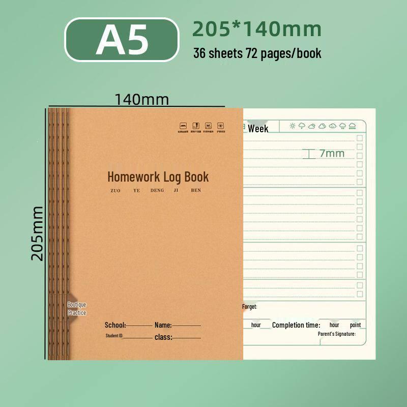 Eye Protection Model A5B5 Student Homework Notebook