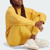 Adidas Lounge French Terry Sweatshirt Solid Color Logo Round Neck Long Sleeve Women Sweatshirt Yellow IJ8440