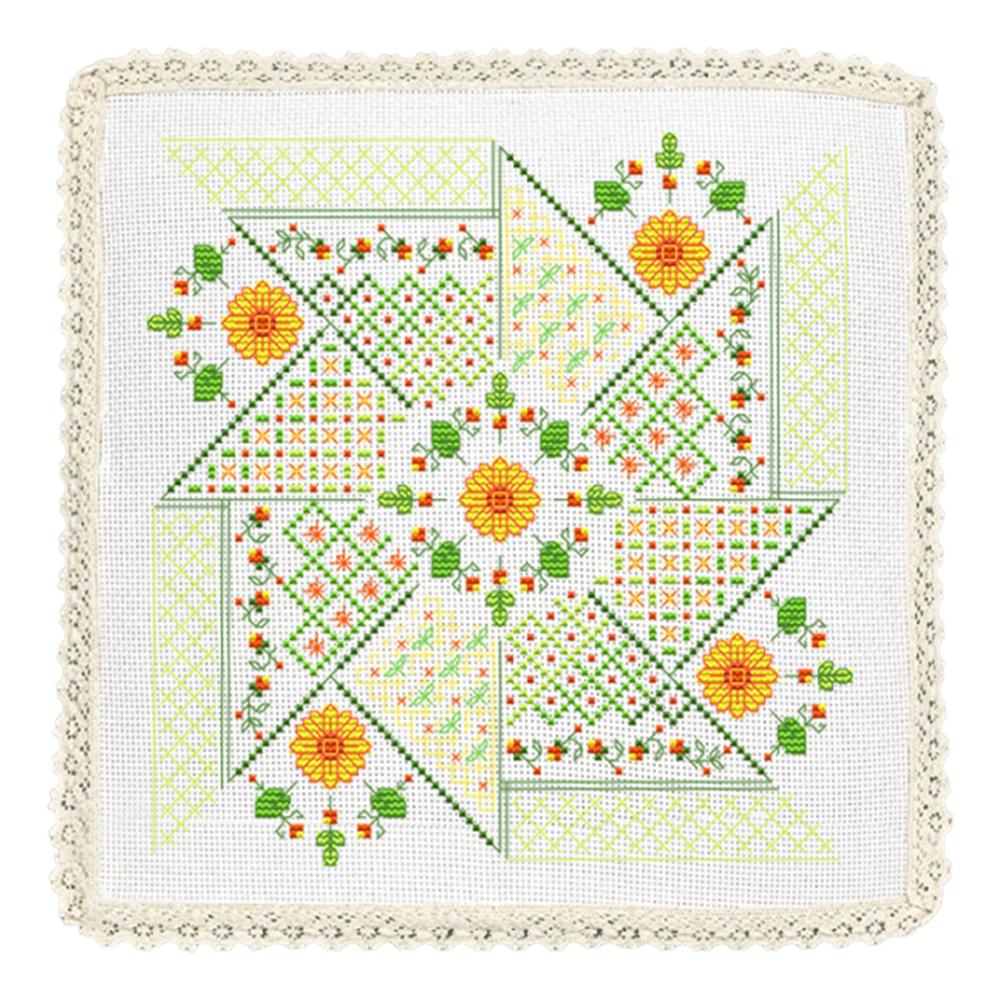 

Наволочка для вышивки крестом с цветочным узором из хлопка 14CT в 2 нити 24*24 см, вышитая наволочка для подушки своими руками для вышивки крестом для начинающих