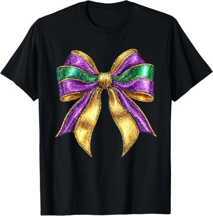 Cute Mardi Gras Fat Coquette Bow Tuesday Kids Girls  T-Shirt 140