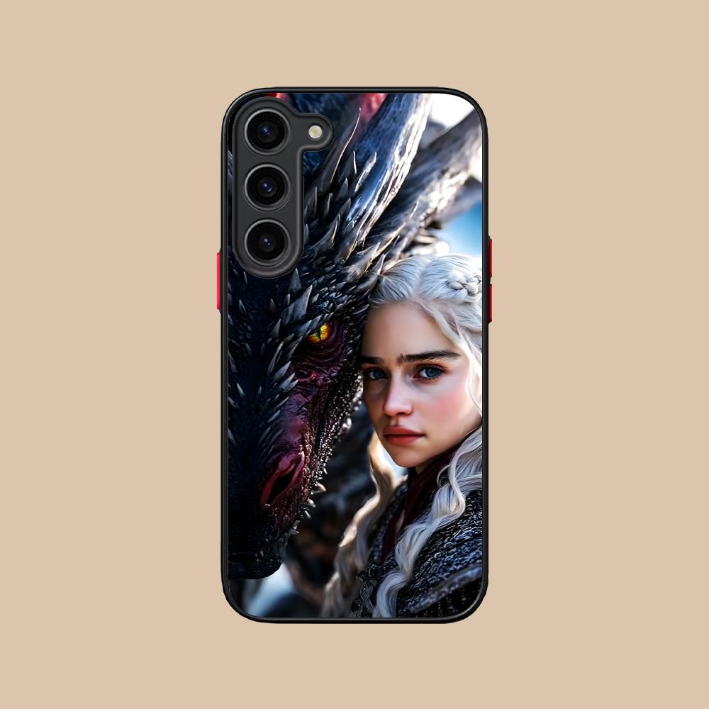 Dragon Queen Silicone Mobile Phone Case for Samsung Galaxy S26 S25 S24 S23 S22 S21 Plus FE Ultra Colorful Cover