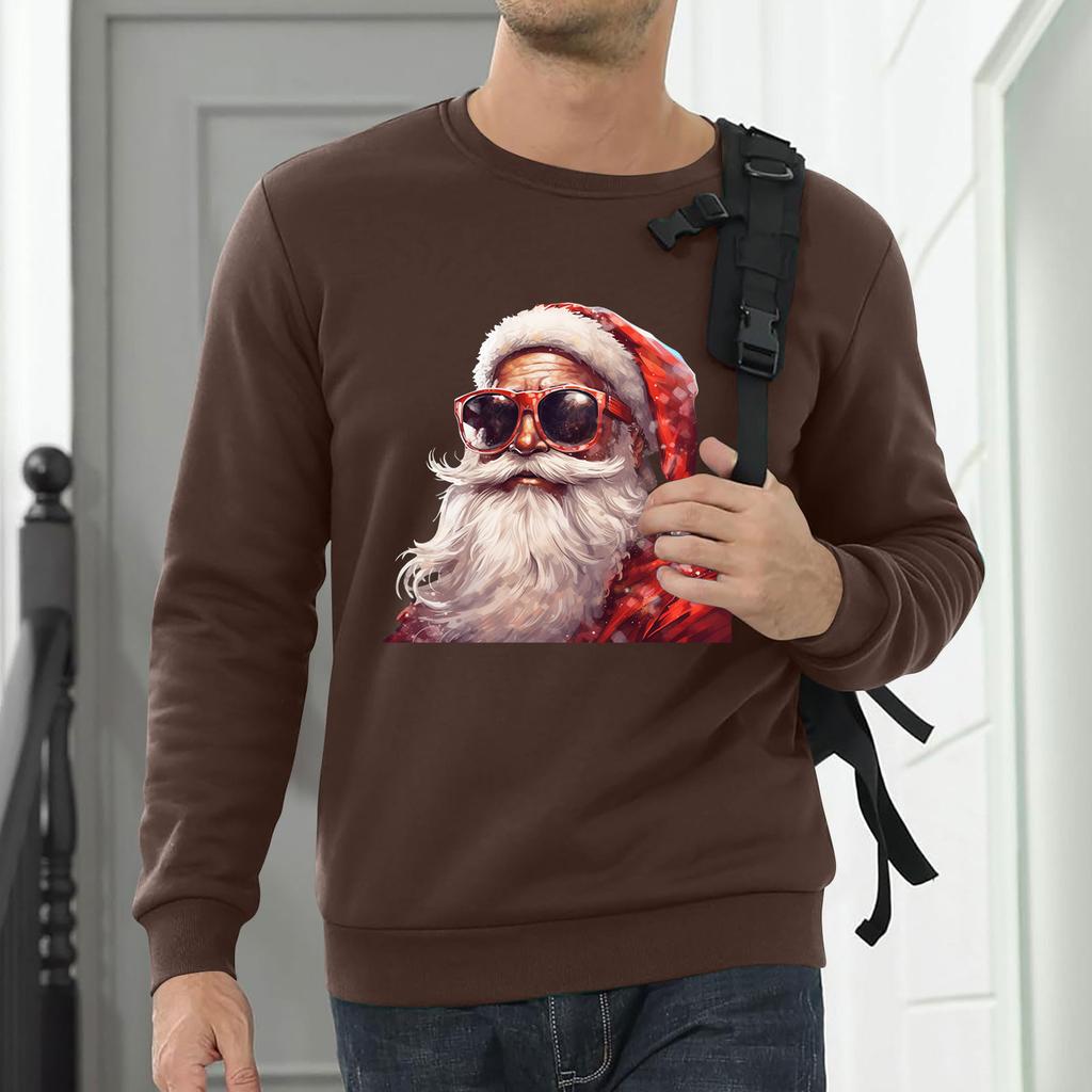 Men Sweatshirt Christmas Shirt Long Sleeve Funny Holdiay Crewneck Xmas Tops