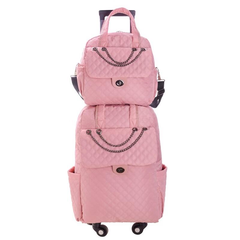 Li Shen Rolling Backpack and Carry-On Luggage Set