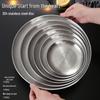 Stainless Steel Round Korean Style Matte Serving Plates