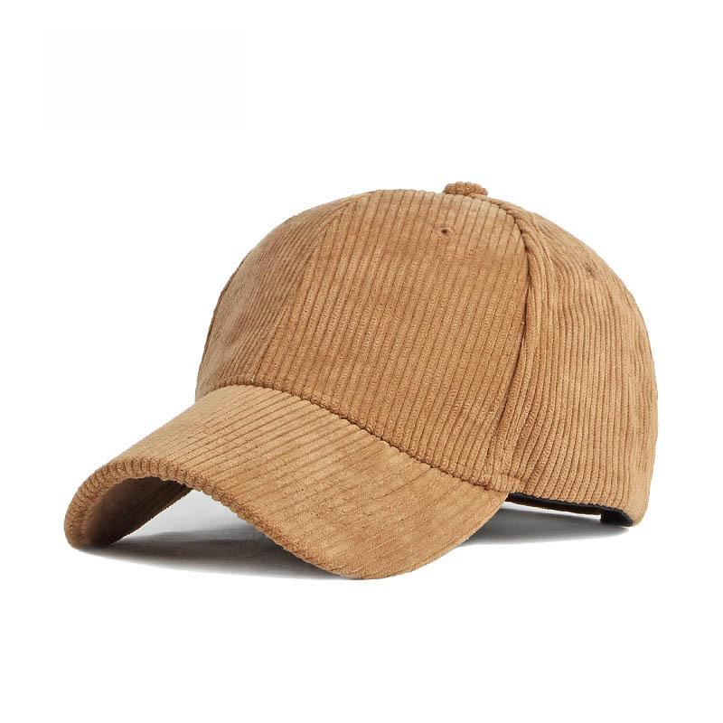 Corduroy baseball cap, autumn and winter warm duckbill cap, multi colored men's and women's fashionable sun shading hip-hop