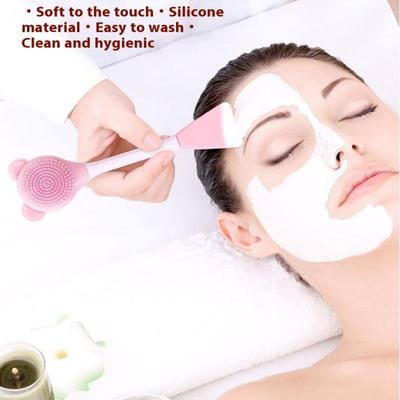 4 Stück DIY Gesichtsmasken-Rührschüssel-Set Weiches Silikon Gesichts-Werkzeug-Set Mit Schüssel Rührstab Spatel Gesichts-Bürsten