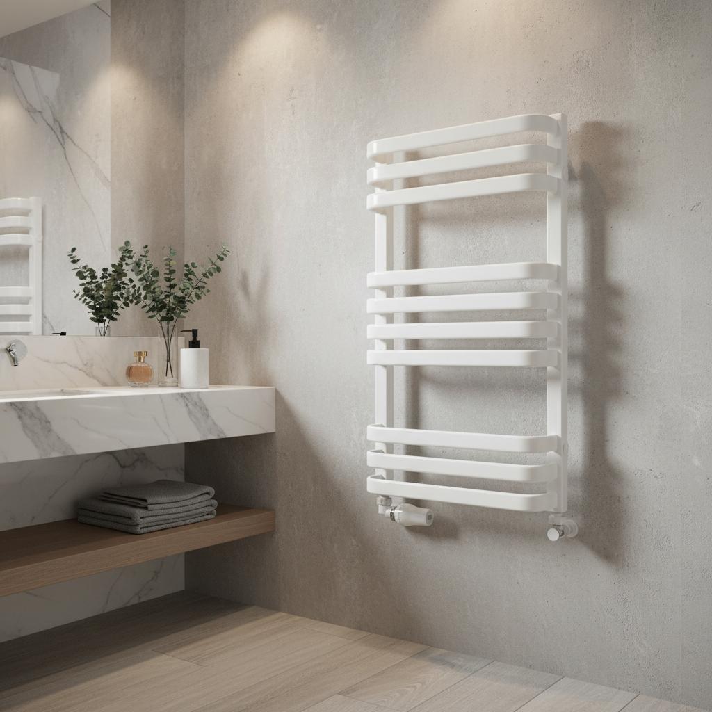 Luxrad piatto bathroom radiator 726×430 mm white ZBD, 326 W power