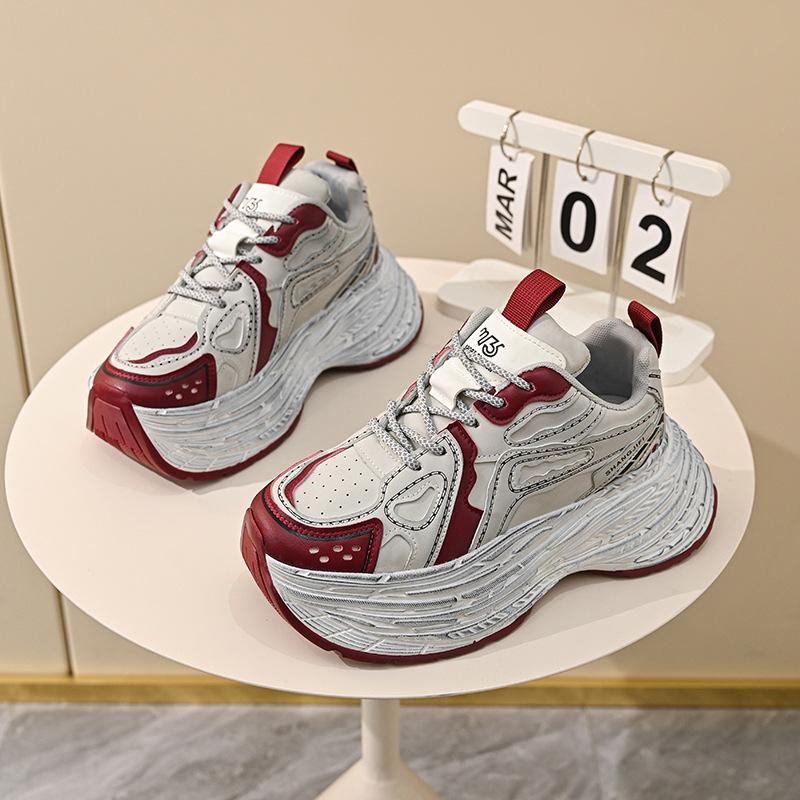 thick-soled mesh breathable casual shoes dad shoes women's summer couples new fashion thick-soled versatile shoes