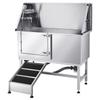 127 Cm Dog Grooming Bath Tub Stainless Steel W Ramp Water Filter Left