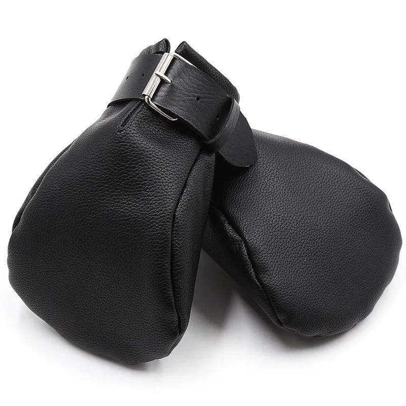Puppy Play Dog Gloves Dog Paw Print Padded Fist Mitts BDSM Bondage Leather Gloves Fetish Pet Dog Role Play Sex Toys For Couples