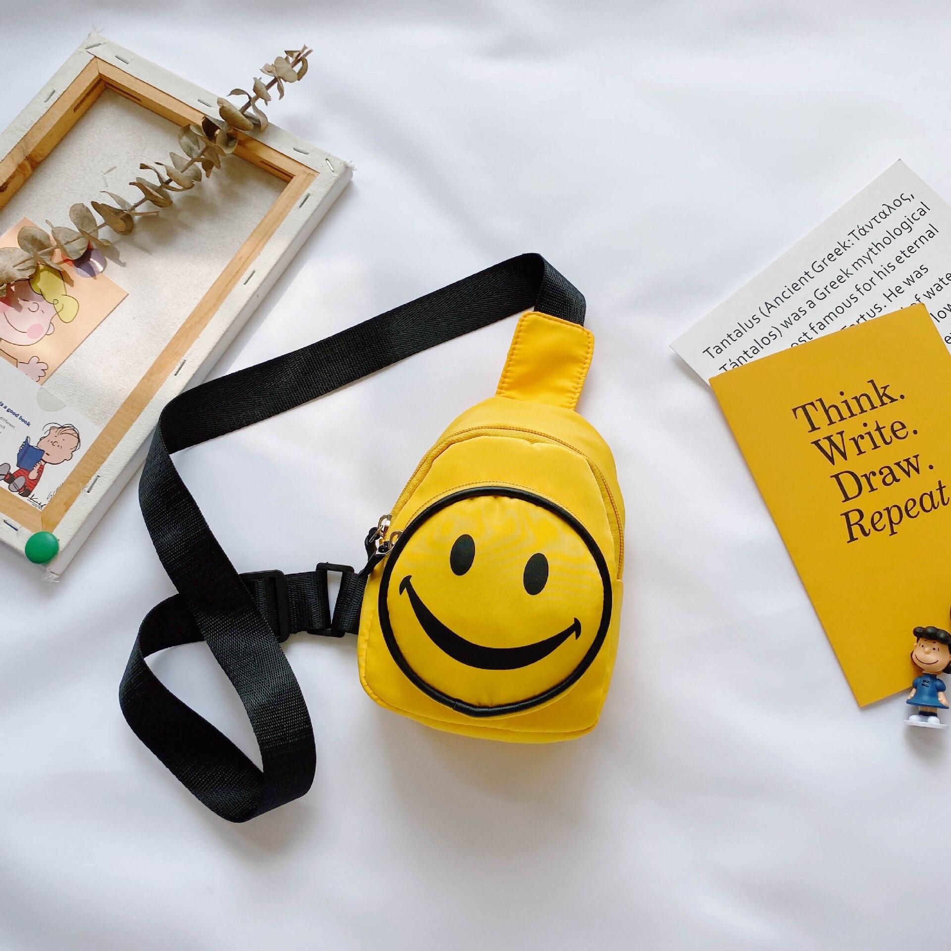 

Детская сумка-мессенджер с мультяшной улыбкой, повседневный кошелек для монет для мальчиков, мини-сумки на плечо, модные детские маленькие сумки-кошельки для девочек