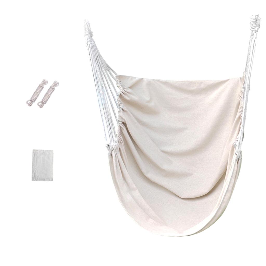 Upgrade Hammock Chair, Portable Heavy-Duty Canvas Swing Chair for Indoor/Outdoor, Dorm, Bedroom, Balcony, Patio, 330lbs Capacity, Hanging Swing Chair