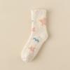 Warm Cotton Socks Winter Floor Socks Sleep Socks Coral Velvet Socks  Women