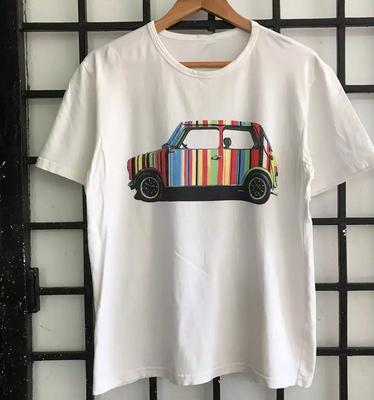 Camiseta Branca Paul Smith London Carro Arco-Íris Tamanho Completo S-4XL