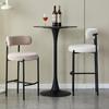 French Cream Style Stainless Steel Bar Stool for Home or Milk Tea Shop