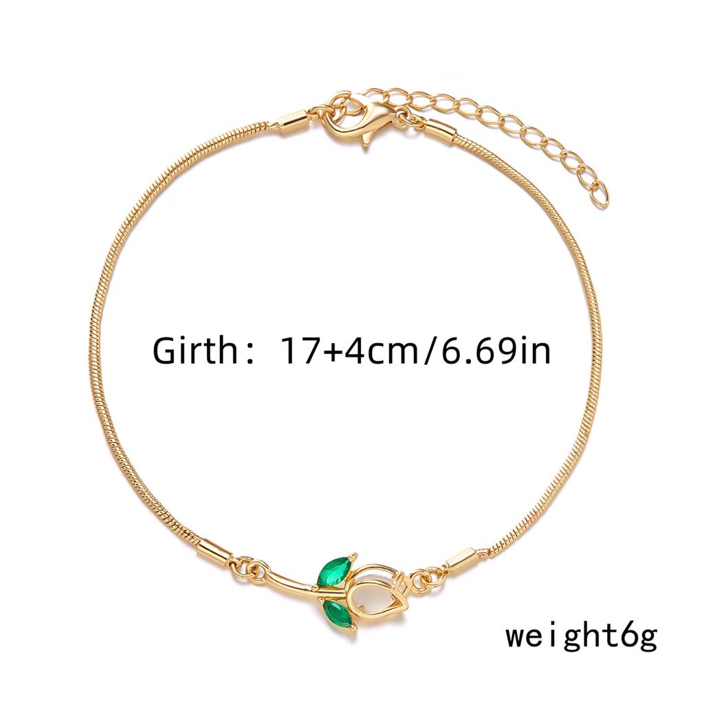 Koreanische Leichte Luxus Tulpenblumen Armbänder Für Frauen Elegante Bunte Emaille Florale Handgelenkketten Armband Hochzeit Party Schmuck