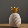 Ceramic Pineapple Shaped Ornament Nordic Gift Photography Prop for Bookshelf TV Cabinet Statue