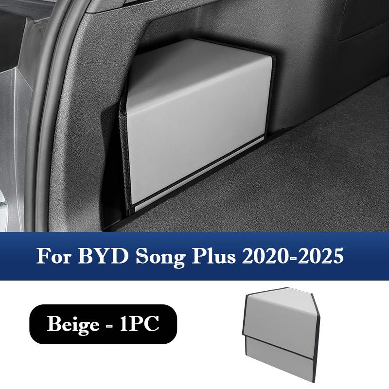 For BYD Song Plus 2020-2025 Car Back Trunk Storage Box Two Both Side Multipurpose Organizer Box Compartment Auto Accessories