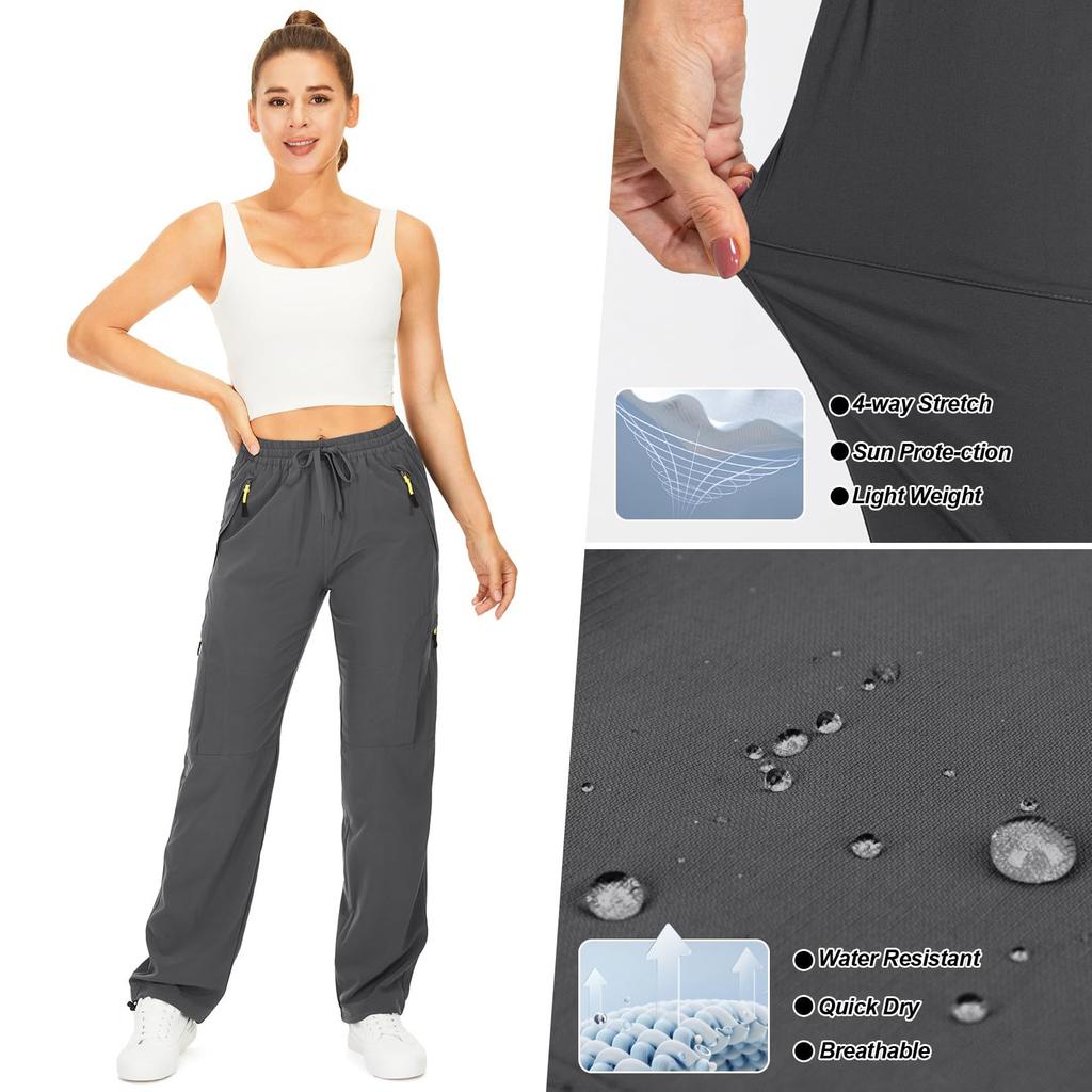 Unisex Hiking Quick Drying Waterproof UPF50 Lightweight Travel Golf Workwear Hunting Pants Zipper Workwear Pants