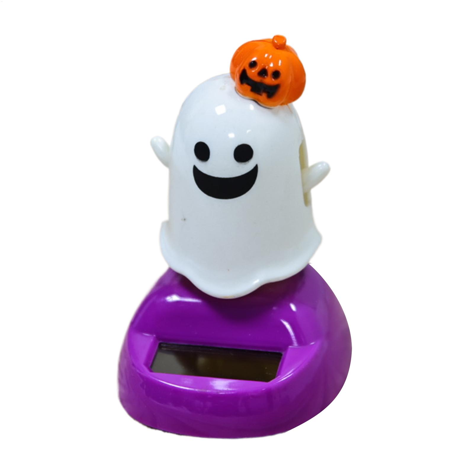 

Car Dashboard Figurines Halloween Solar Swinging Ghost Pumpkin Figurines Automotive Interior Accessories auto Rocking Doll CN